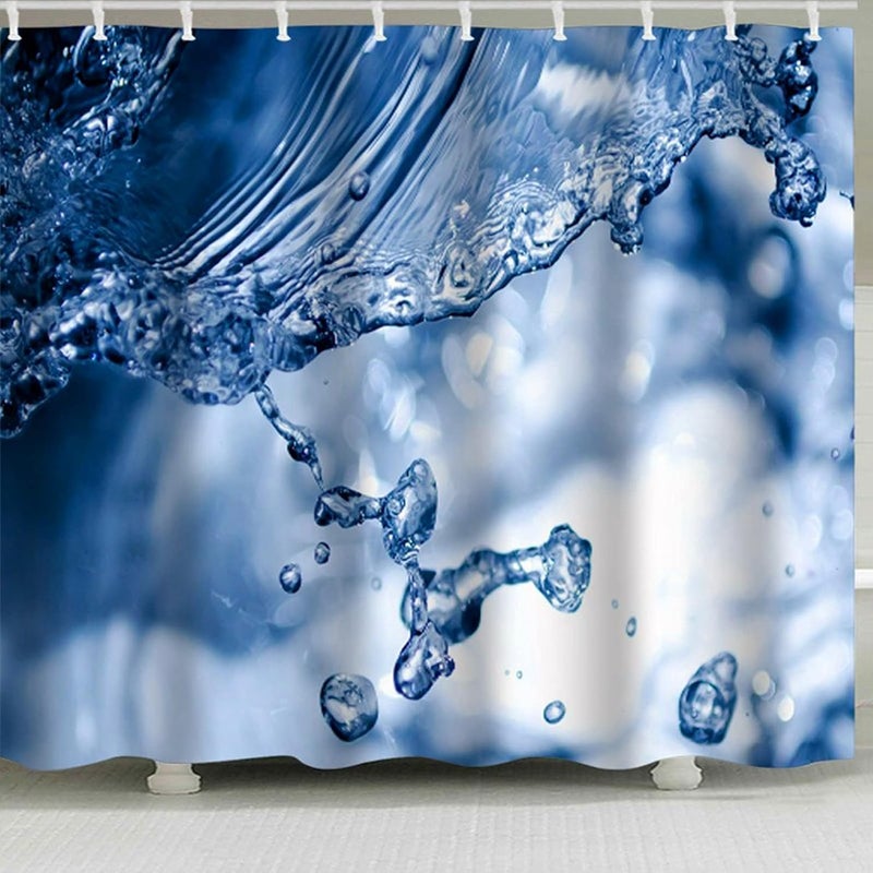 Shower Curtain Set with Rings, Bathroom Hanging Curtain, High - Definition Digital Printing, Durable Polyester Pongee Material, Easy to Install and Clean for Home Decora (180 * 200 cm) - Image 3