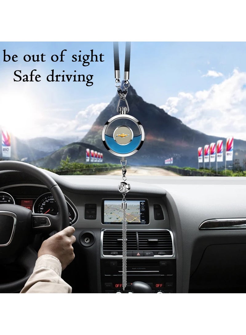 شيفروليه قلادة مرآة سيارة CHEVROLET معلقة بتصميم مرآة زجاج سبائك عالية الجودة - Image 3