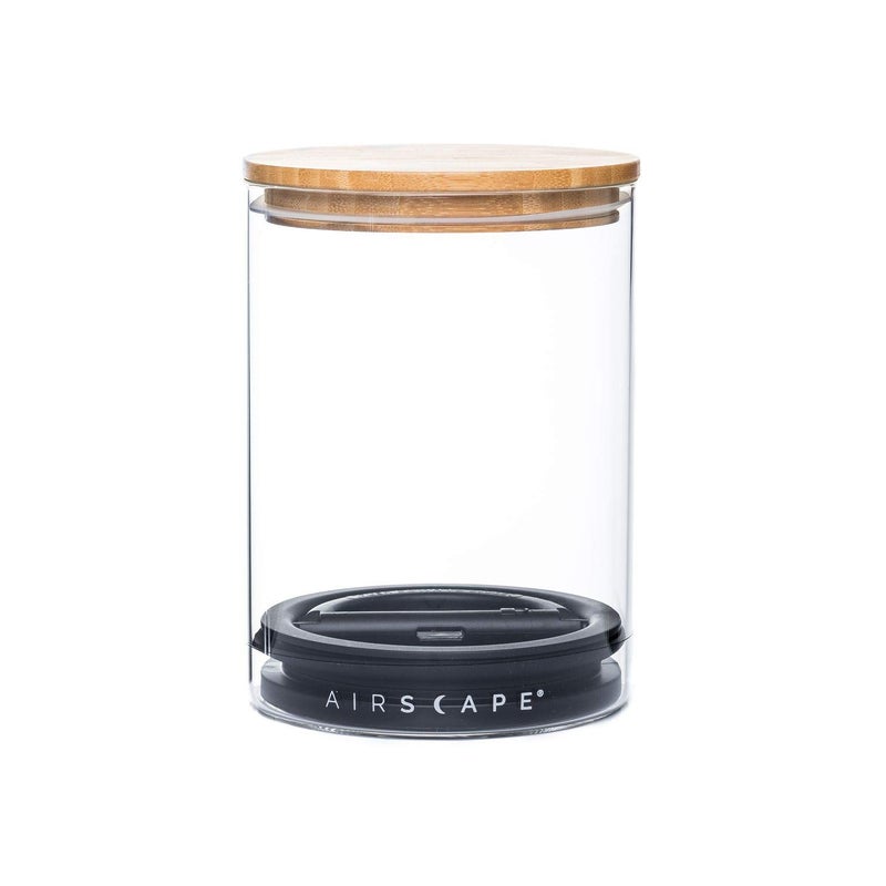AirScape Glass Food Storage Canister - Glass Storage With US Patented Airless Inner Lid & Bamboo Top Lid - Preserves Food Freshness (Medium 7-Inch) - Image 2