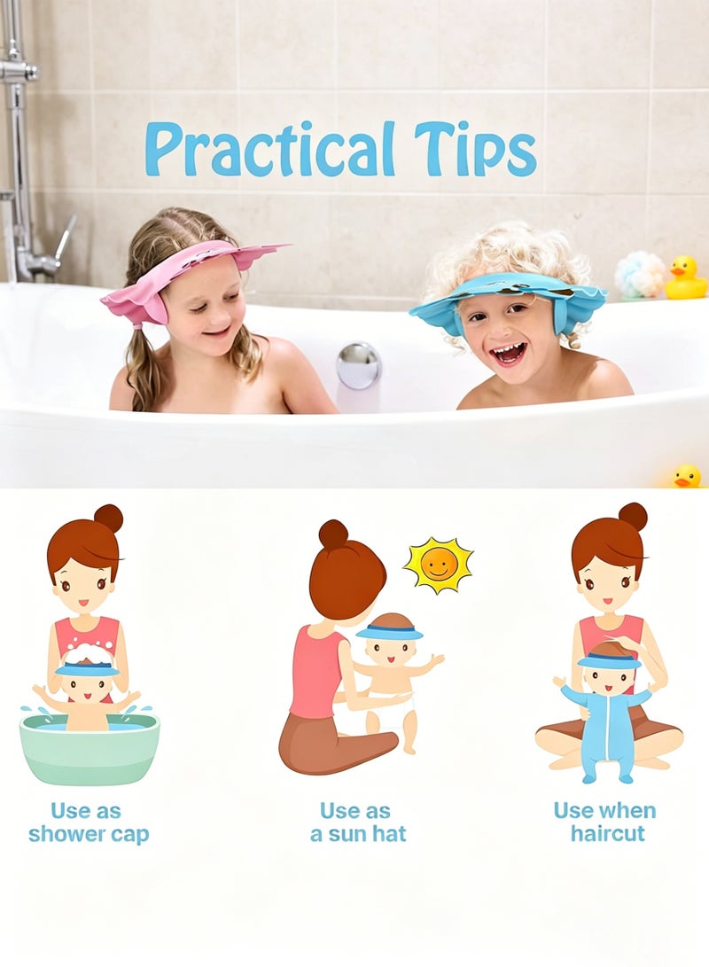 Amanli Baby shower rinse cup with eye protection, multi-function water flow control, and adjustable spray nozzle; paired with soft, safe, adjustable bath hat to protect ears and eyes. Suitable for babies and toddlers (green shower head, yellow bath hat) - Image 4