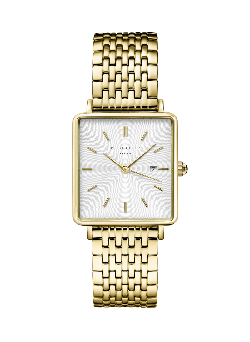 روزفيلد Rosefield The Boxy White Sunray Steel Gold - QWSG-Q09