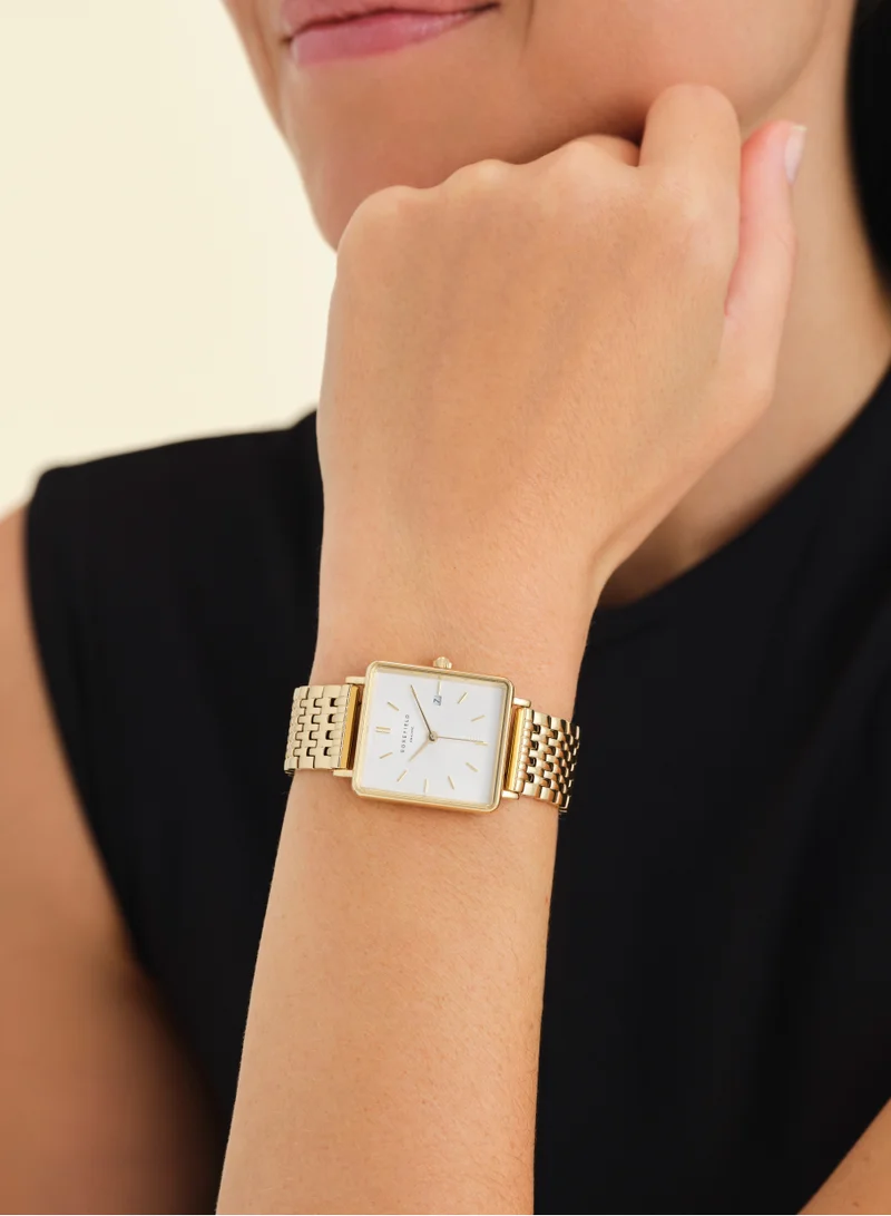 RoseField Rosefield The Boxy White Sunray Steel Gold - QWSG-Q09