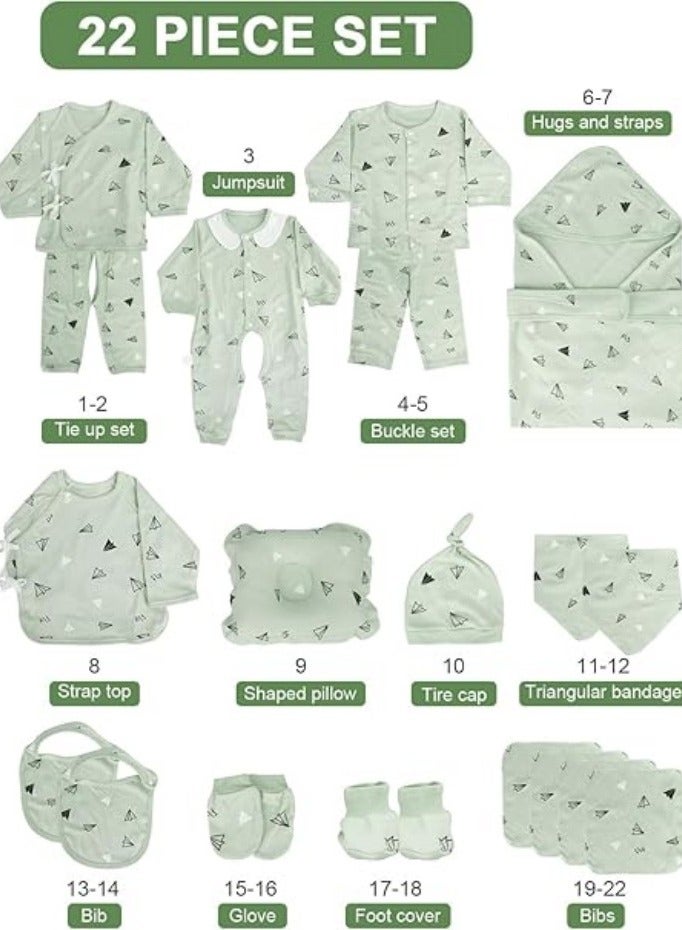 Gigglejoy 22pcs Baby Gift Box, Newborn Clothing Set Baby Clothes Gift Set, Newborn Gift Set,Newborn Outfit Set Baby Gift Box for Boys and Girls - Image 2