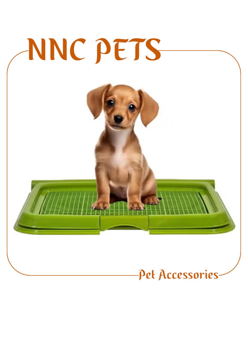 NNC PETS Dog potty tray with Leak-proof design, Grid design, and Anti-slip bottom, Durable plastic pet pee pad holder for Puppies and Small dogs, Suitable for Indoor/Outdoor, Easy to clean, 49 cm - Image 1