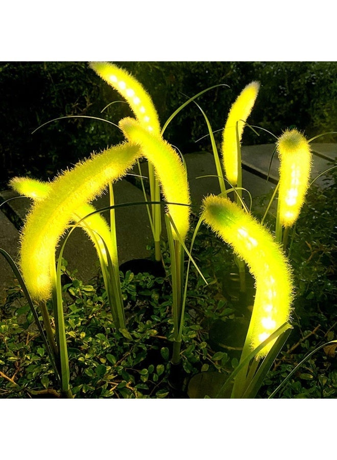 Solar Outdoor Dogtail Grass Reed Lights, Waterproof, Auto On/Off, Warm White, 74cm, 2 Pcs - Image 3