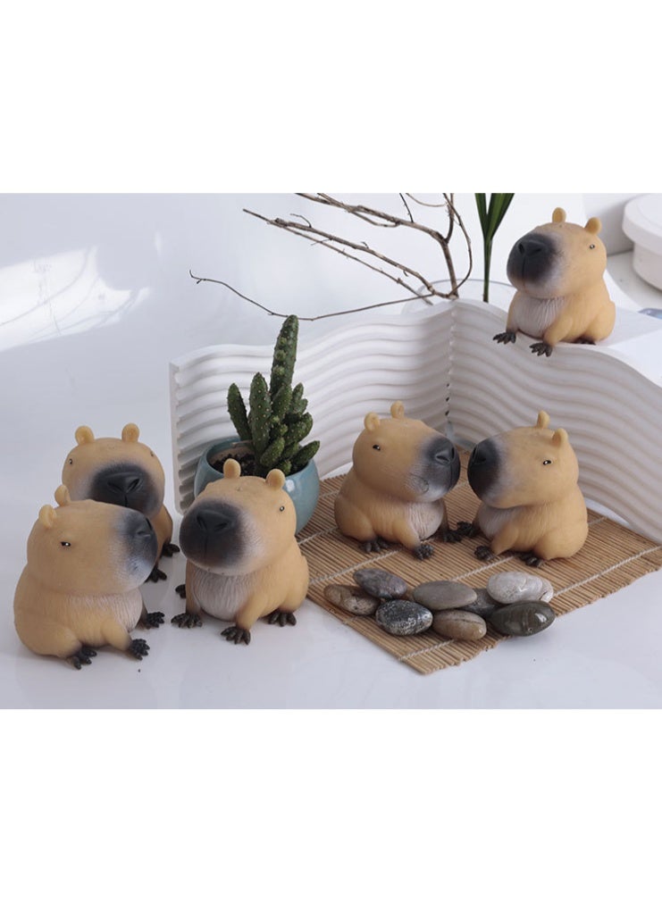 لعبة مضغطة لتخفيف التوتر من الجانب الكبير للكابيبارا - لعبة تشكل الحيوانات للتخفيف من التوتر والتشكل، لعبة للأطفال، لعبة تفاعلية - Image 5