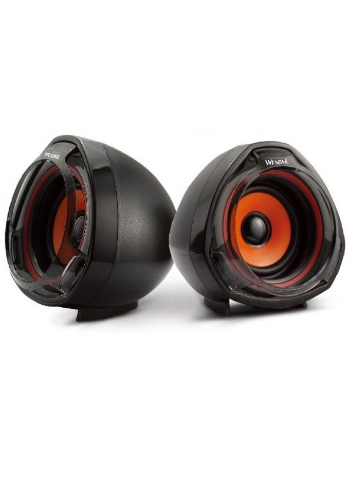 "CS1 Mini Multimedia Speaker - Powerful Stereo Sound - 3D Effect - USB Powered - - Image 1