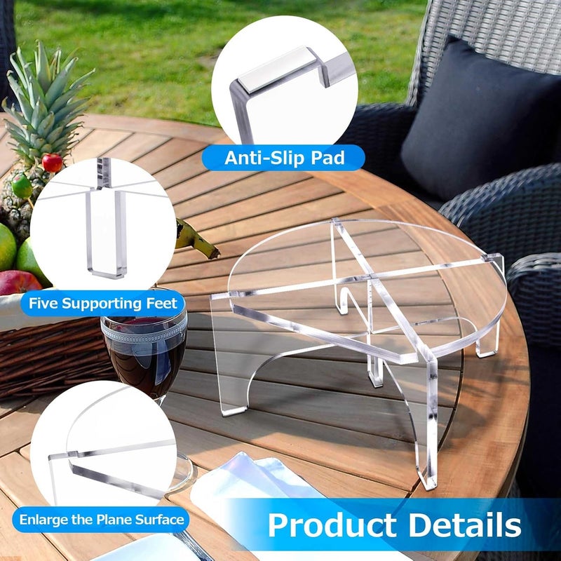 BESHIGH Acrylic Beverage Dispenser Stand Only, Fit Max 8.7 Inch Glass Drink Dispenser and Water Jug Holder, Plant Stand, Cake Display Stand for Parties and Catering Events - Image 5