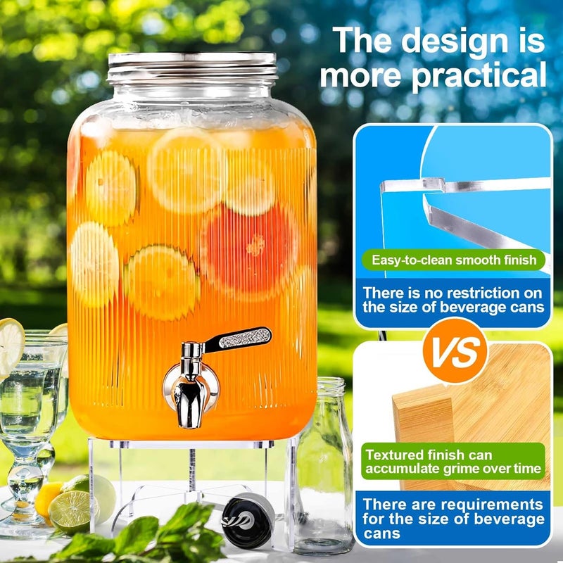BESHIGH Acrylic Beverage Dispenser Stand Only, Fit Max 8.7 Inch Glass Drink Dispenser and Water Jug Holder, Plant Stand, Cake Display Stand for Parties and Catering Events - Image 4