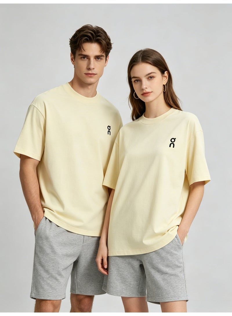 اون راننج On Running basic solid color short-sleeved T-shirts for men and women couples loose casual Joker tops - Image 5