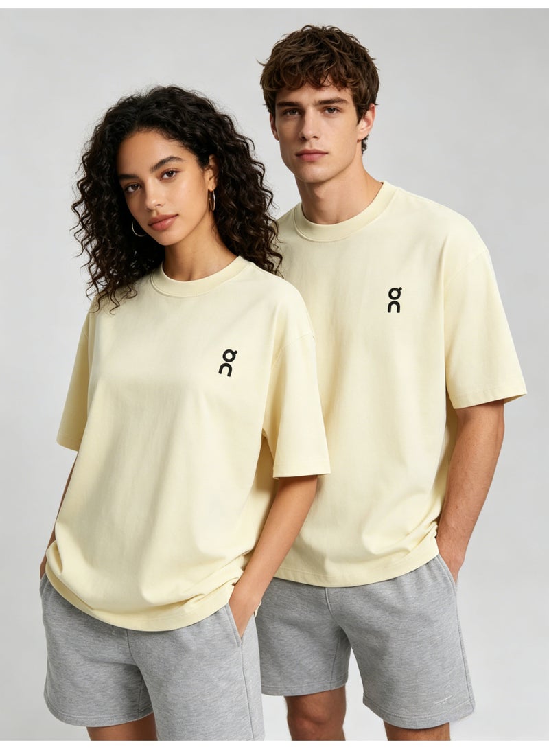 اون راننج On Running basic solid color short-sleeved T-shirts for men and women couples loose casual Joker tops - Image 1