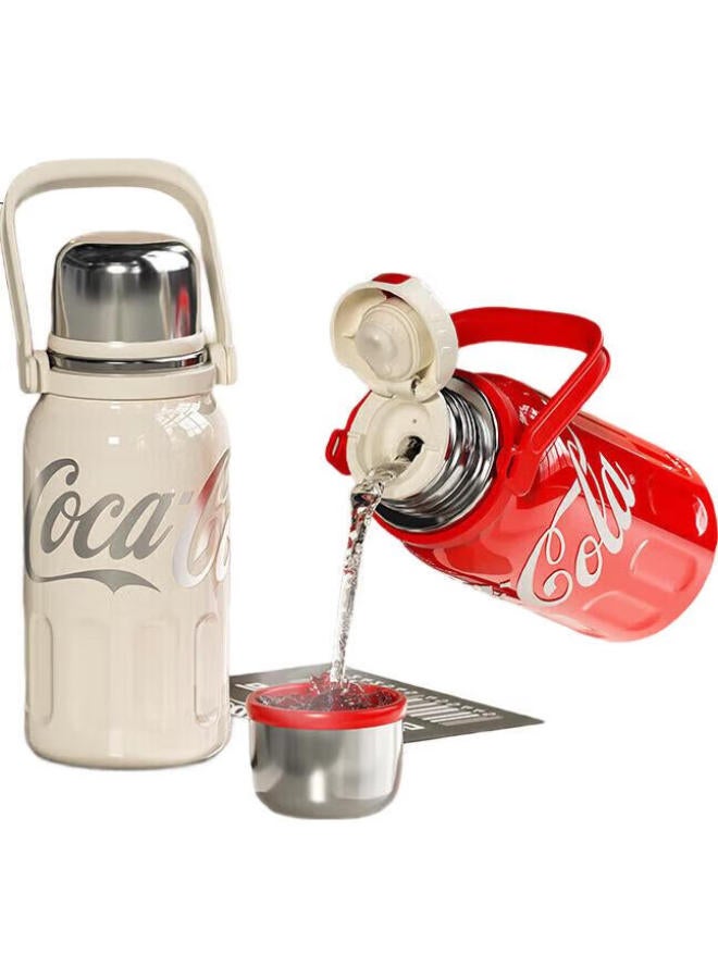 Germ Coca-Cola Insulated Mug, Sports Water Bottle For Men And Women, Large Capacity Car Cup, Student Cup, 1200Ml, Coca-Cola Red - Image 2