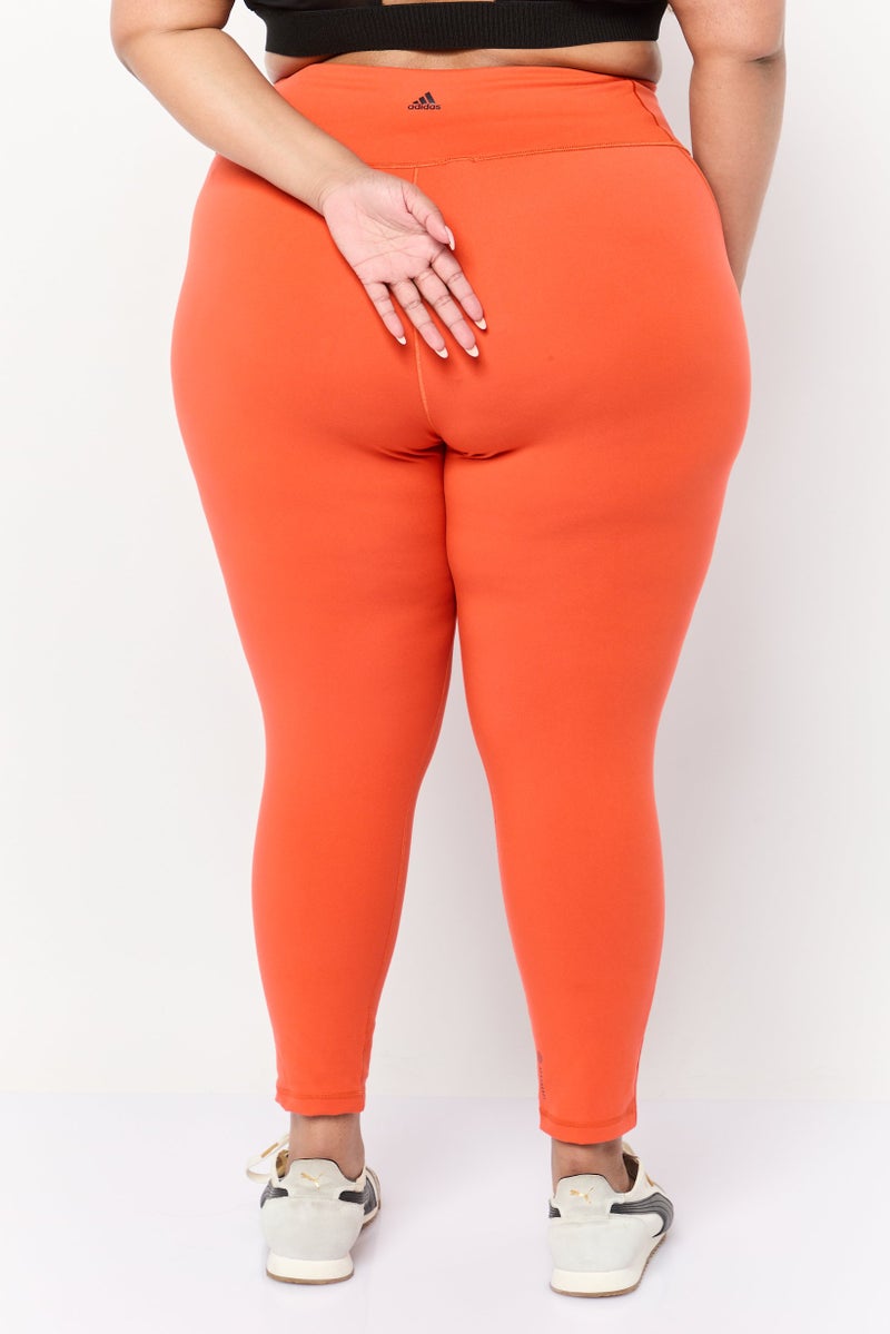 Adidas Women Plus Size Training Leggings, Dark Red - Image 3