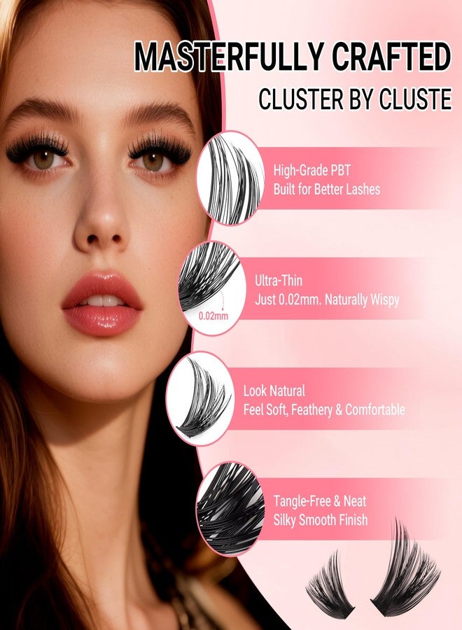 CMAYOME Lash Clusters Kit 640Pcs Eyelashes Clusters Extensions Kit Volume Fluffy False Eyelashes(50D+60D+80D+100D) DIY Individual Lashes with Bond&Seal,Remover, Tweezers - Image 5