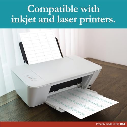 Premium Label Supply White Sticker Barcode Labels – 2" x 1" – Laser/Inkjet Compatible – (40 per Sheet), 25 Sheets – 1000 Total Adhesive Labels - Image 5