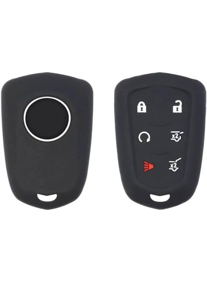 SOLDOUT 6 Button Silicone Keyless Entry Remote Car Smart Key Fob Shell Cover Soft Rubber Protective Case Compatible with Cadillac Escalade - Image 2