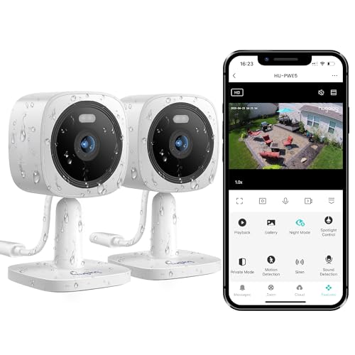 hugolog Hugolog 2k Outdoor Indoor Security Camera