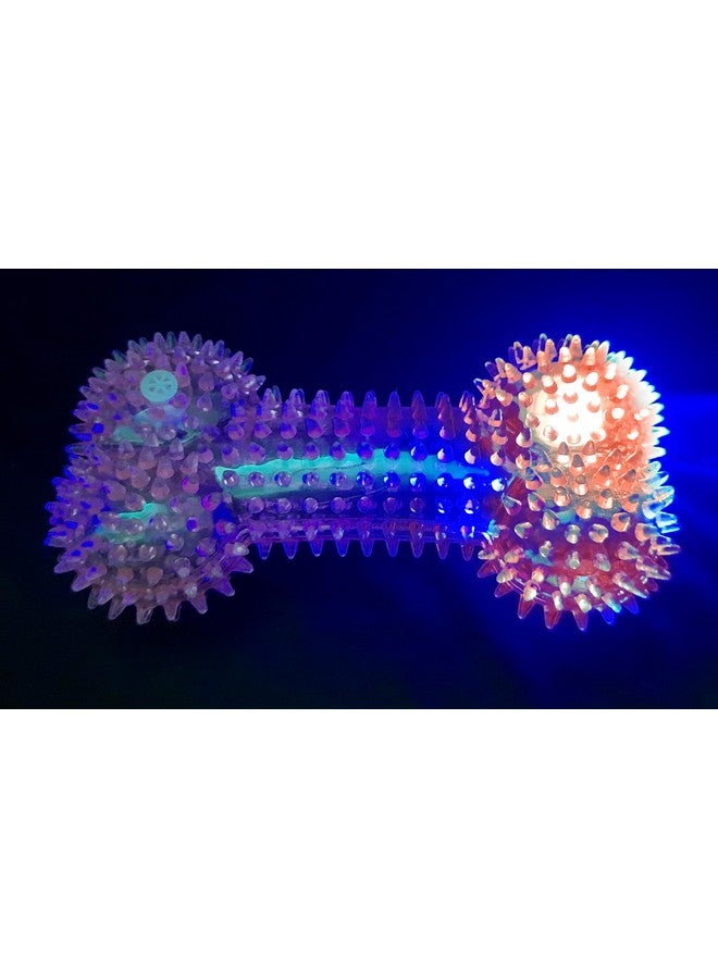 بت لعبة مضغ للكلاب تصدر صوت صرير على شكل عظمة ليد - لعبة مطاطية طبيعية غير سامة وناعمة للجراء الصغيرة (وردي) - Image 3