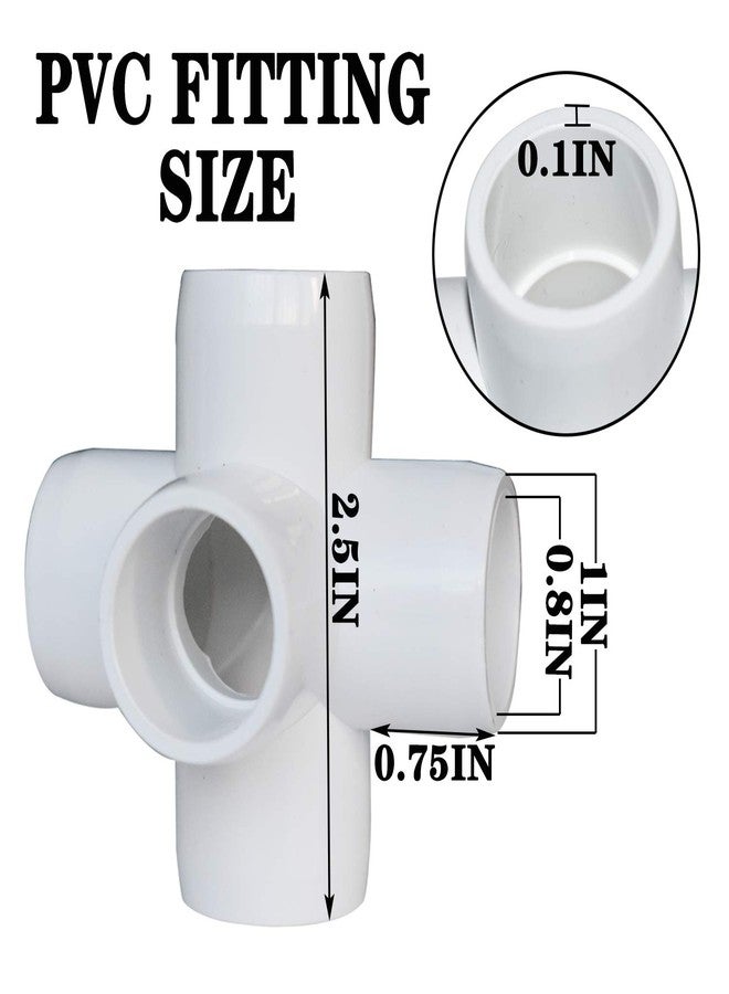 Evadow 12Pack 5-Way Elbow PVC Fittings, Heavy Duty 1/2Inch Side Outlet Tees, Furniture Grade Corner Fittings for Building PVC Furniture Greenhouse Shed Pipe Fittings Tent Connection - Image 2