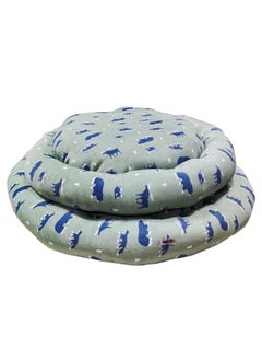 Dog Round Shape Bed Ultra Soft Ethnic Velvet Dog Bed | Cat Bed | Puppies Puppy Bed | Rabbit Bed Non-Slip Bottom (Green Color-Medium) - pzsku/Z38FC2E8FB8921544F23CZ/45/_/1728312566/28330e1f-316b-493e-aafa-e3382dfb5826