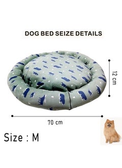 Dog Round Shape Bed Ultra Soft Ethnic Velvet Dog Bed | Cat Bed | Puppies Puppy Bed | Rabbit Bed Non-Slip Bottom (Green Color-Medium) - pzsku/Z38FC2E8FB8921544F23CZ/45/_/1728312575/ca28ed28-ae64-47c7-bbda-c66e74e029d1