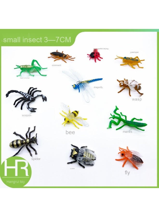 نيبمينينت قطعتان من نماذج الحشرات البلاستيكية الصلبة الواقعية، بأبعاد 3-7 سم، لعبة تعليمية للأطفال