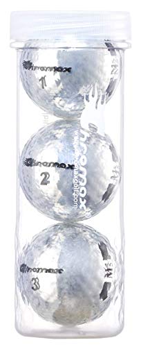 Chromax كرومكس ميتاليك كرات جولف ملونة M5 (عبوة 3 كرات) ، فضي M5silver3t - Image 2
