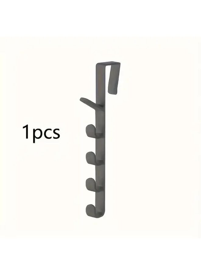 1pc Black No Drill Door Hook Adhesive Easy Install ABS Plastic Space Saving for Bathroom Kitchen - Image 5