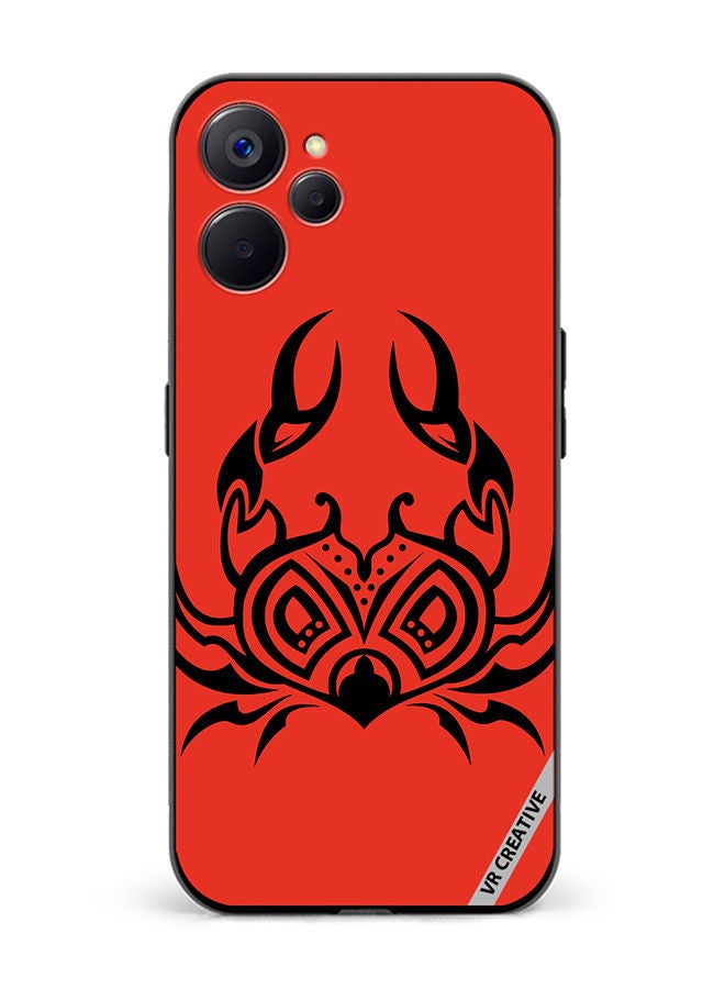 VR CREATIVE Protective Case Cover For Realme 10 5G Red And Black Scorpio Design Multicolour - Image 1