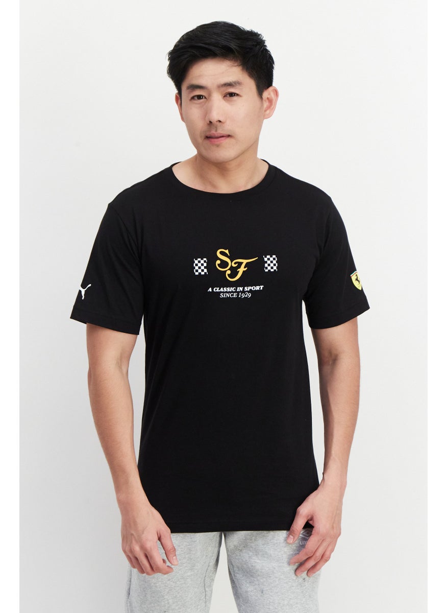 Puma x Ferrari - Men Sportswear Fit Training T Shirt, Black Combo - Image 1