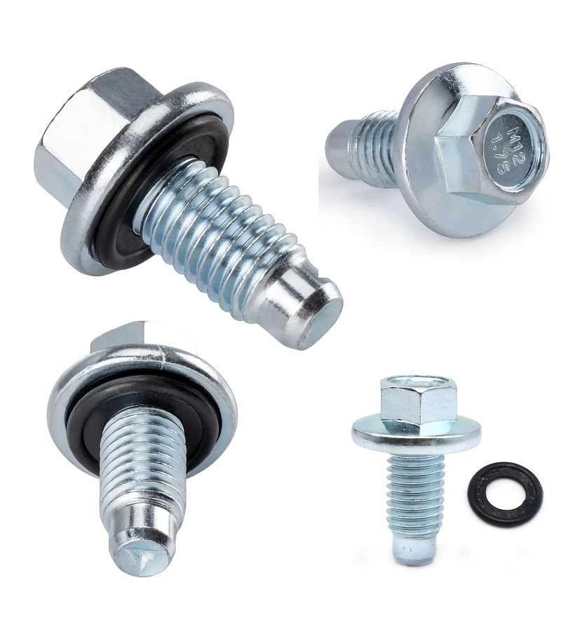 1pc High Magnetism Magnetic Oil Pan Drain Plug Bolt With O Ring Gasket For GMC Cadillac Chevrolet Hummer Pontiac OE 4948795 9L8E6730AA - Image 1