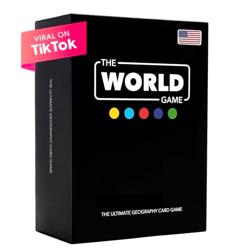 The World Game - Geography Card Game - Educational Games for Kids, Family and Adults - Cool Learning Gift Idea for Teenage Boys & Girls 8-12 with Map - Image 1