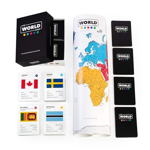 The World Game - Geography Card Game - Educational Games for Kids, Family and Adults - Cool Learning Gift Idea for Teenage Boys & Girls 8-12 with Map - Image 4