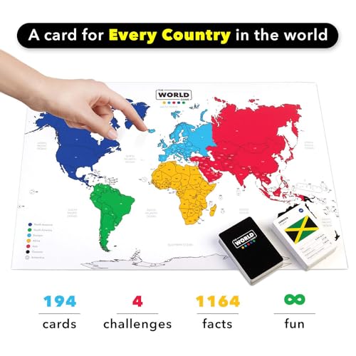 The World Game - Geography Card Game - Educational Games for Kids, Family and Adults - Cool Learning Gift Idea for Teenage Boys & Girls 8-12 with Map - Image 5
