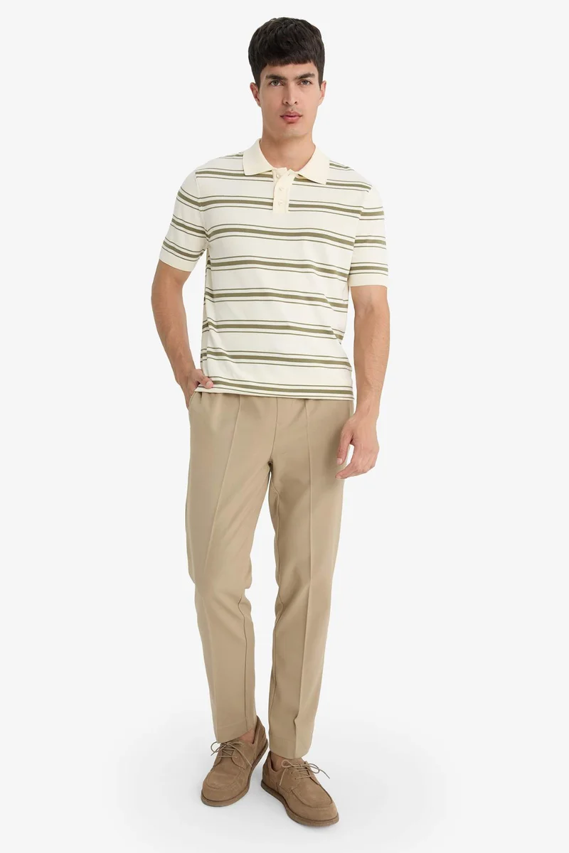 DeFacto Knitwear Short Sleeve Polo T-Shirt