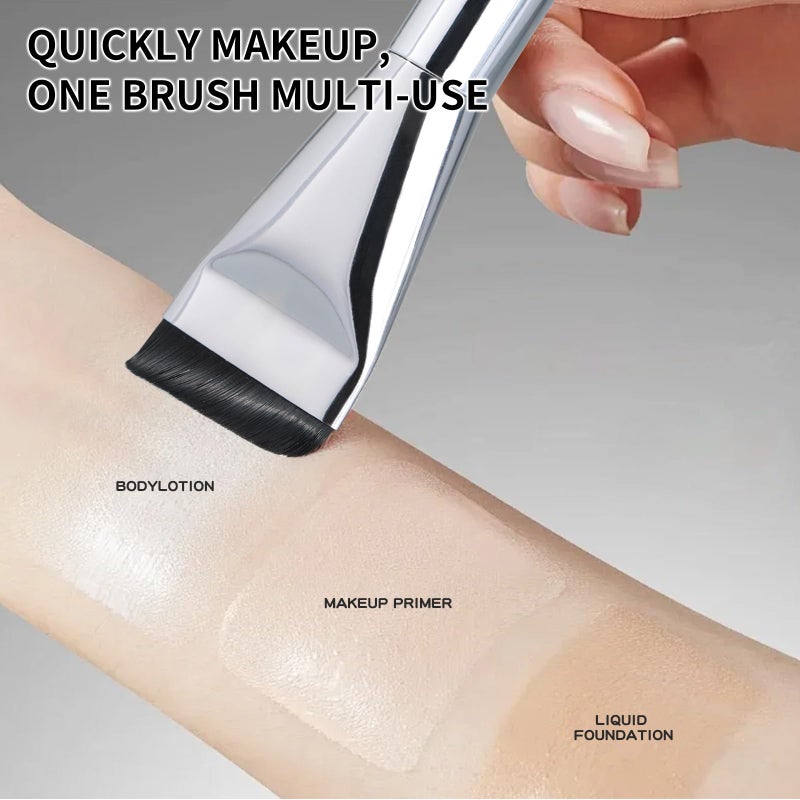 MSQ Flat Foundation Brush,Korean Makeup Brush Ultra Thin Spatula Facial Brush Face Mask Brushes for Liquid Foundation, Blending Cream,Mask,Mud, Clay, Charcoal Mixed Mask, DIY - Image 2
