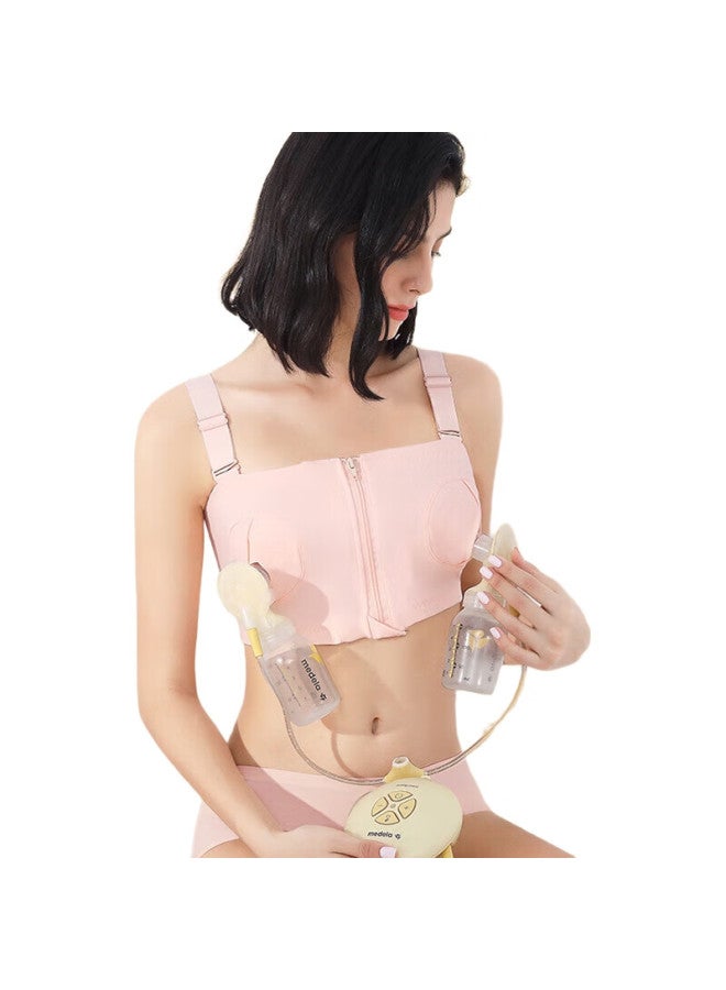 Lovebox Hands-Free Nursing Bra, Breast Pump, Postpartum Wireless Bra, Skin Color, One Size Fits All, M711 - Image 1