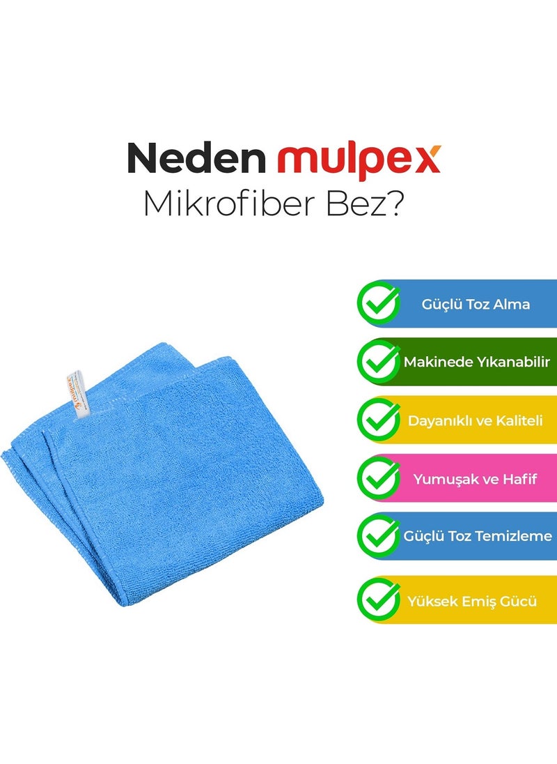 Mulpex - Microfiber General Cleaning Cloth Blue 40X40 Cm. - 20 pieces - Image 1