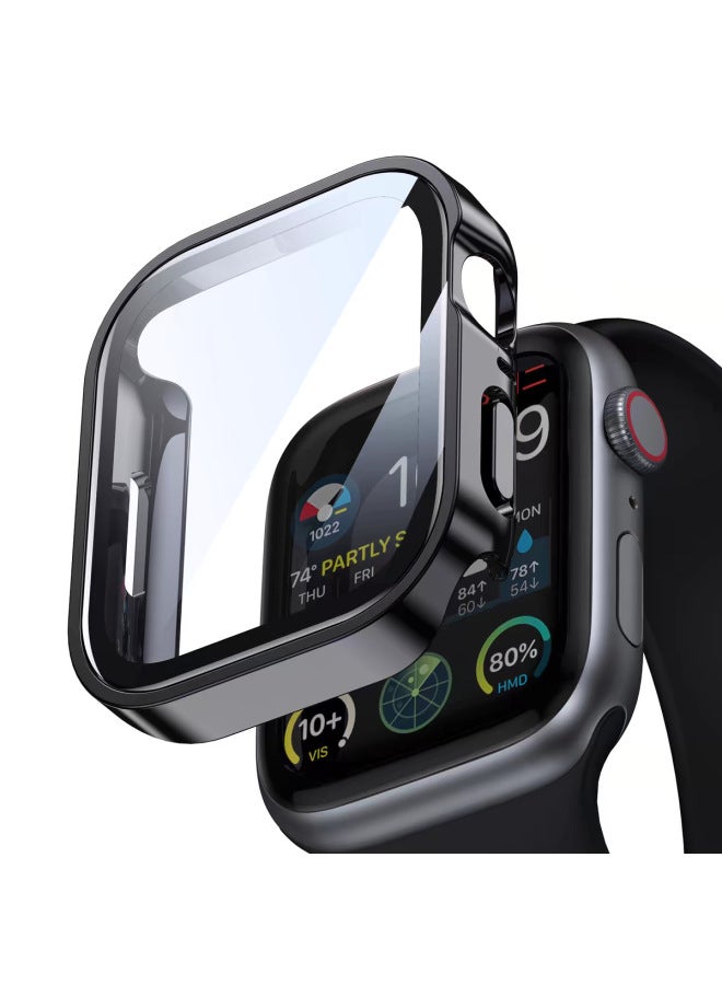 Applewatch7/8/9 Protective Shell/waterproof All-inclusive Protective Shell/right Angle Plating Waterproof Protective Shell-Color:Fine Hole Frosting (bare Shell)-Exterior Dimension:S10-46mm
