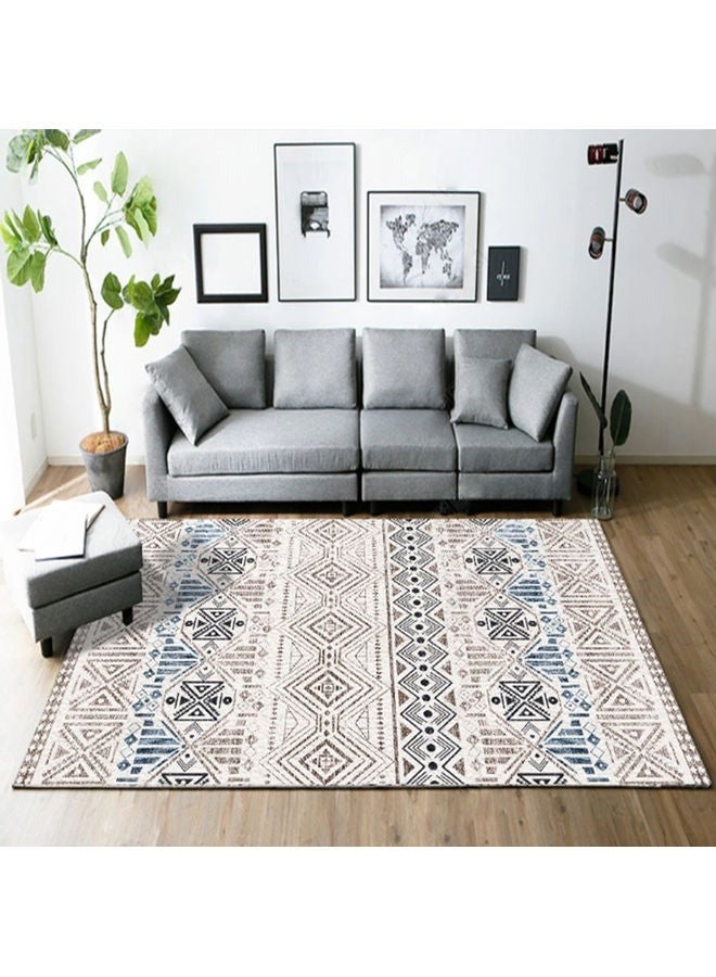 Loquat Rectangular Soft Touch Carpet Combination Multicolour 140x200cm - Image 1