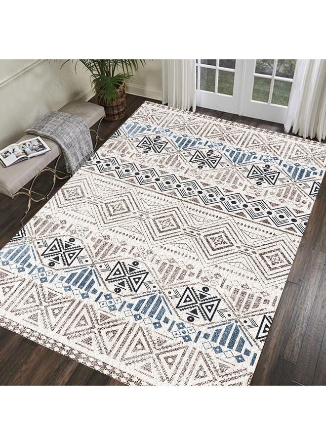 Loquat Rectangular Soft Touch Carpet Combination Multicolour 140x200cm - Image 2