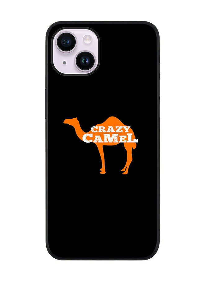Stylizedd Rugged Black edge case for Apple iPhone 14 Plus Slim fit Soft Case Flexible Rubber Edges Anti Drop TPU Gel Thin Cover - Crazy Camel  - Image 1
