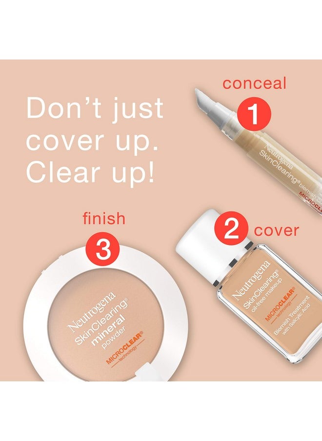 Neutrogena Skinclearing Mineral Acne Concealing Pressed Powder Compact Shine Free & Oil Absorbing Makeup With Salicylic Acid To Cover Treat & Prevent Acne Breakouts Buff 30 .38 Oz  - Image 5