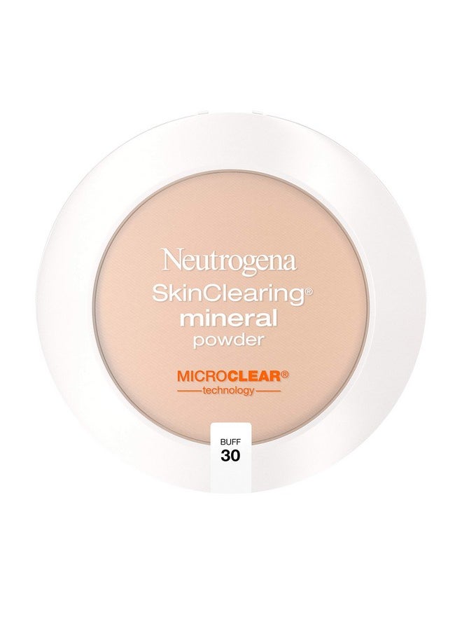 Neutrogena Skinclearing Mineral Acne Concealing Pressed Powder Compact Shine Free & Oil Absorbing Makeup With Salicylic Acid To Cover Treat & Prevent Acne Breakouts Buff 30 .38 Oz  - Image 1