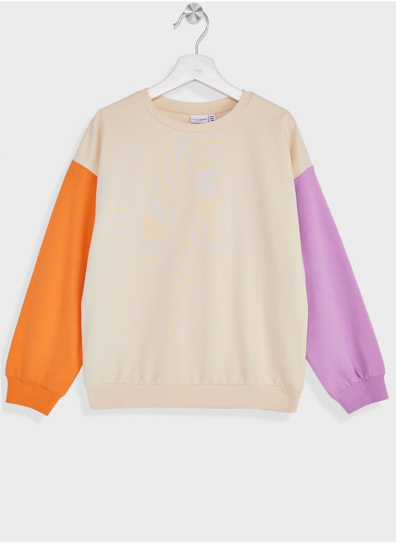 NAME IT - Kids Colourblock Sweatshirt - Image 1