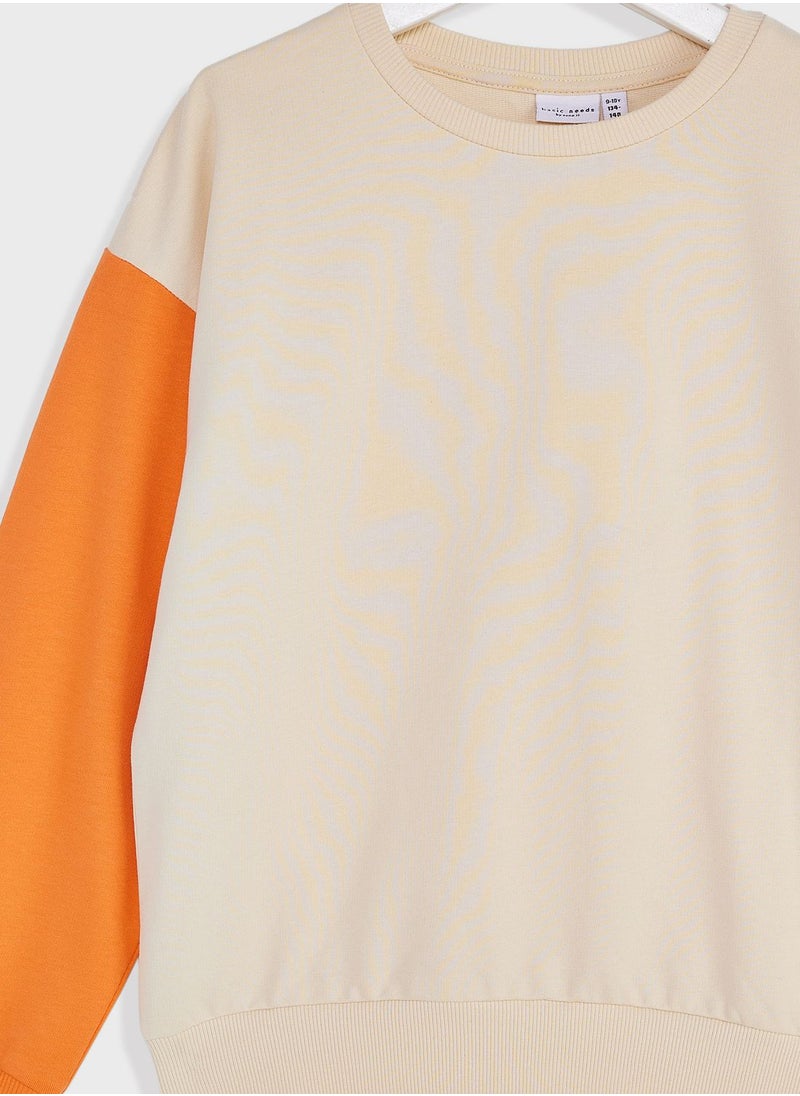 NAME IT - Kids Colourblock Sweatshirt - Image 1