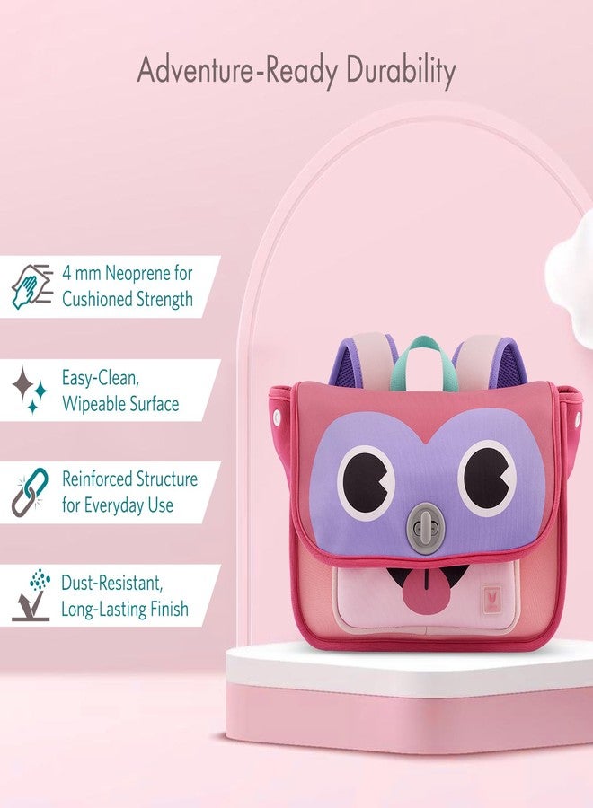 VAYA LY’L-CHAMP School Bags for Girls (2-6 Years), Lightweight & Durable Rectangular Shape Backpack for Preschool, Water-Resistant Toddler Bag with Adjustable Straps & Bottle Holder, Pink Love - Image 3