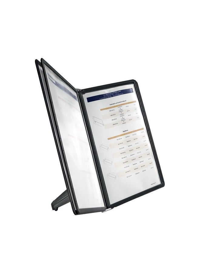 Durable Desktop Reference System with 5 Double-Sided Panels - Letter-Size 8.5" x 11" Inches - Black SHERPA SOHO Design - Desk Reference Organizer - Image 1