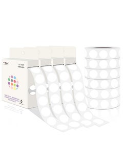 PARLAIM 10000Pcs 1/2 Inch Round Color-Code Dot Stickers,Circle Color Coding Label Sticker For Home Office (White)  - Image 1