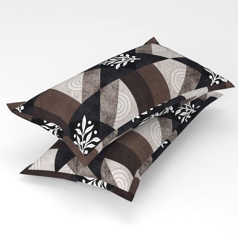 BSB HOME Premium Forever Modern Style Glace Cotton Floral Luxurious Beautiful Soft Comfort Designer Floral Pattern 1 Double Size Bed bedsheet and 2 Pillow Cover- - Image 4